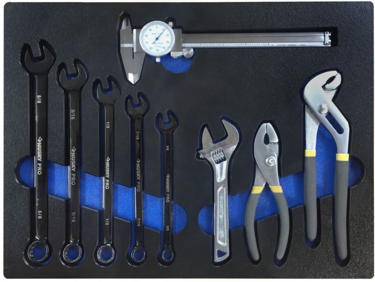 Finished FOD shadowboard tray with tools