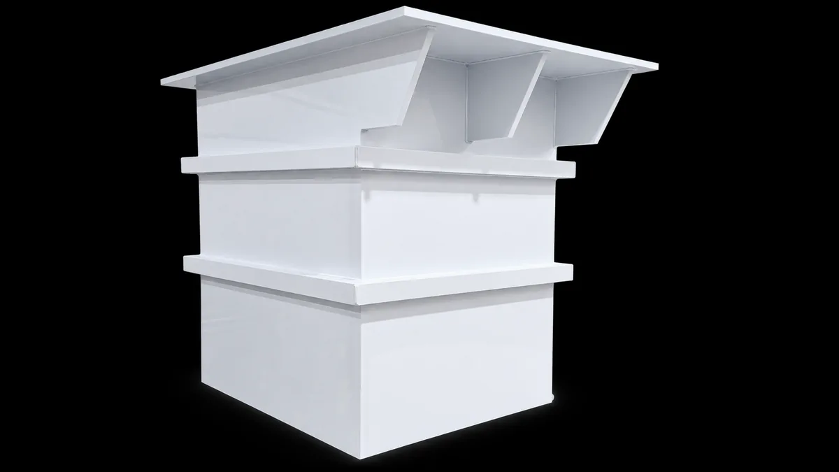 Custom plastic duct enclosure